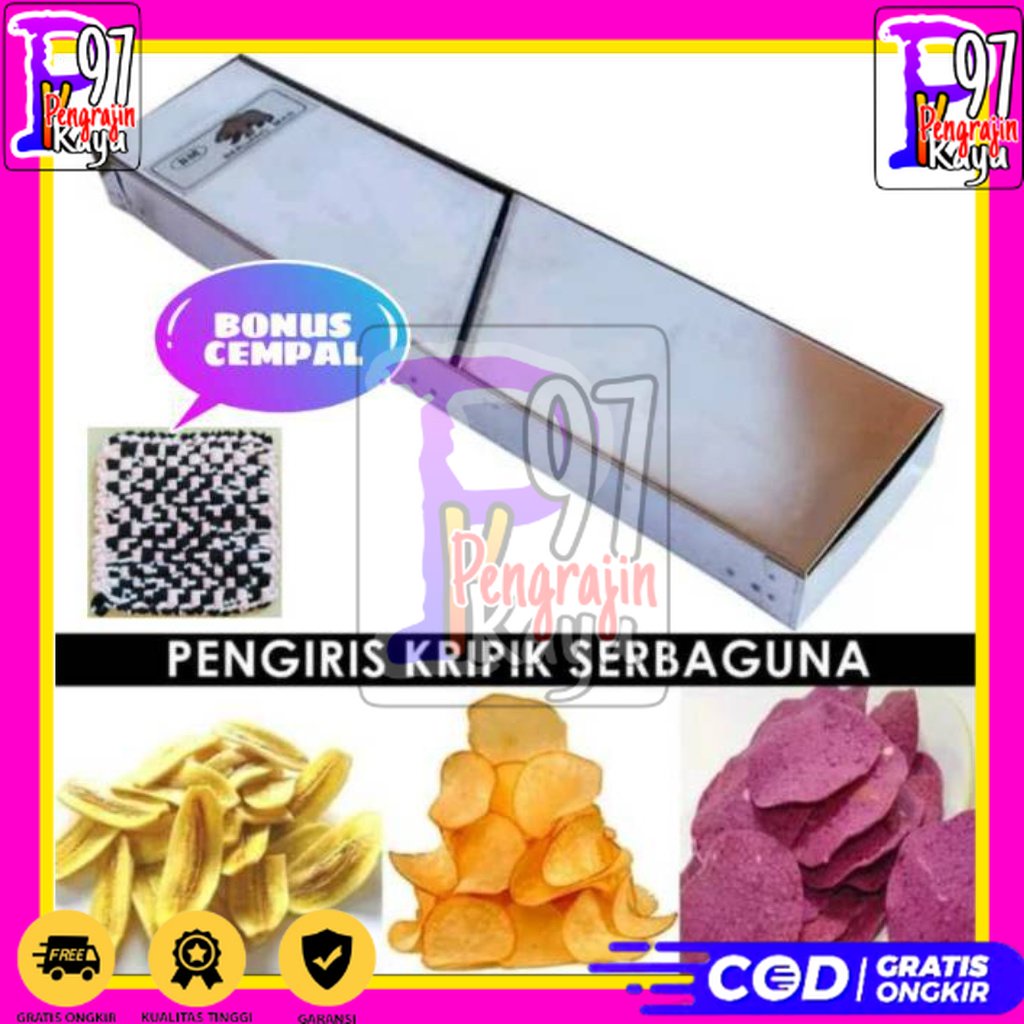 Parutan keripik pengiris kripik singkong kentang pisang Stainless