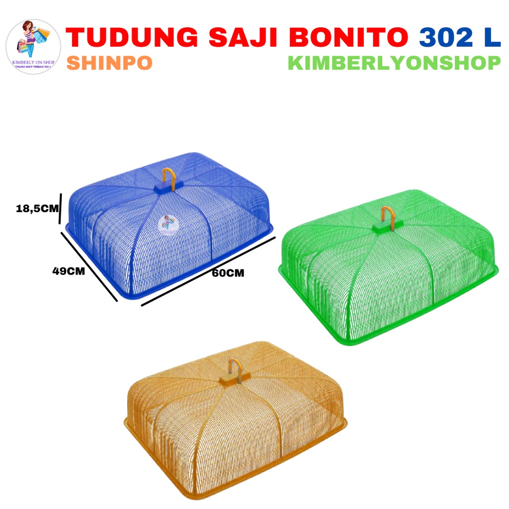 Tudung Saji Food Cover Bonito Segi Large 302L Shinpo