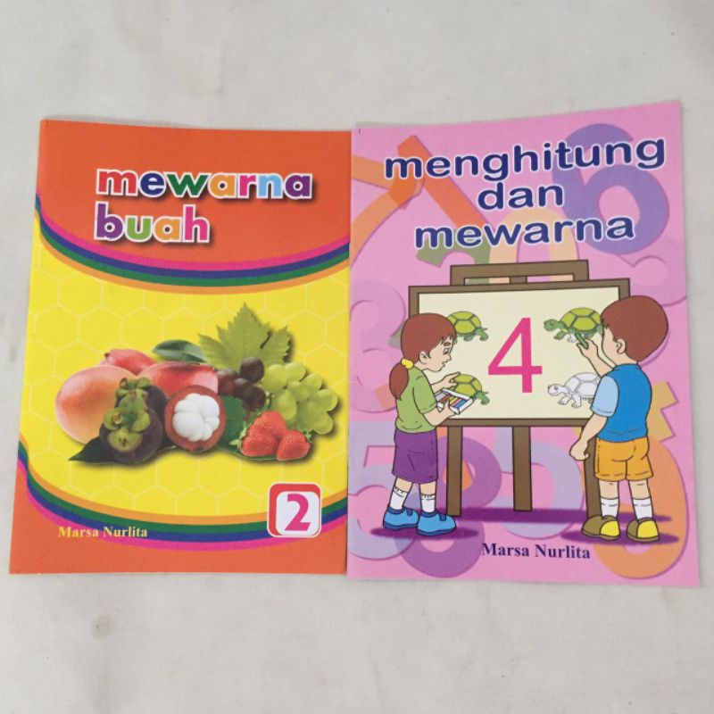 

Mewarna Buah Menghitung Dan Mewarnai | Buku Mewarnai | Buku Anak