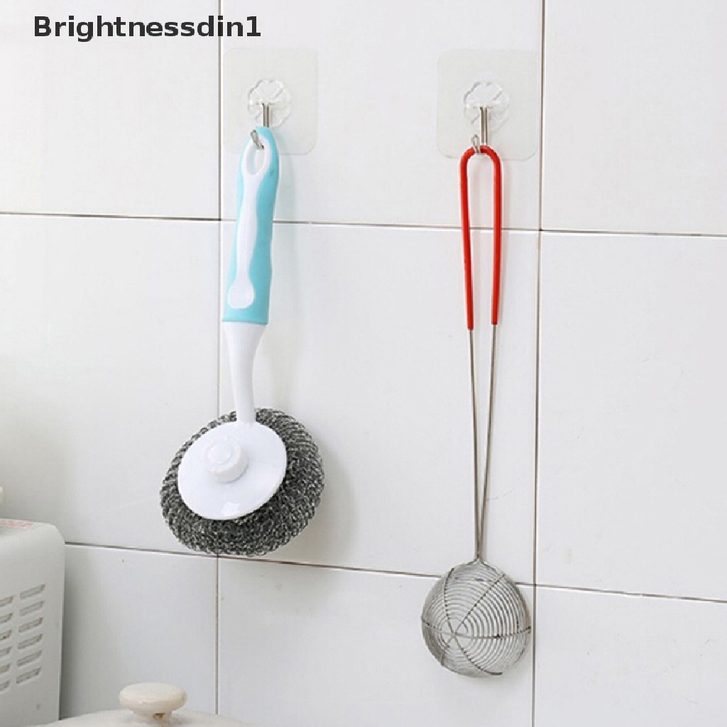 [Brightnessdin1] 3x Gantungan Hook Dinding suction cup sucker Transparan Kuat Untuk Kamar Mandi Dapur  Butik