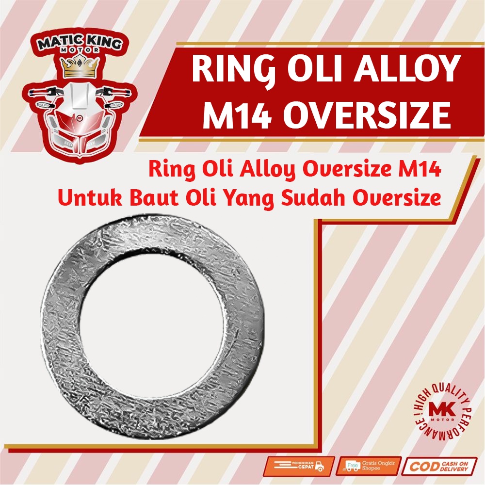 Ring baut oli mesin bawah Oversize M14 Beat Vario Mio Scoopy Nmax Aerox Lexi Grand Supra Jupiter Z Vixion Satria Fu