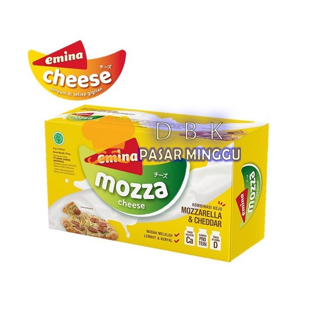 

keju EMINA mozza perpaduan mozzarella dan cheddar 165gr cheese