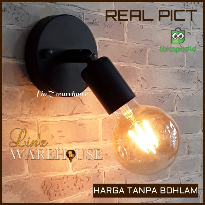 Terlaris Lampu Dinding Black Industrial Flexible Wall Lamp