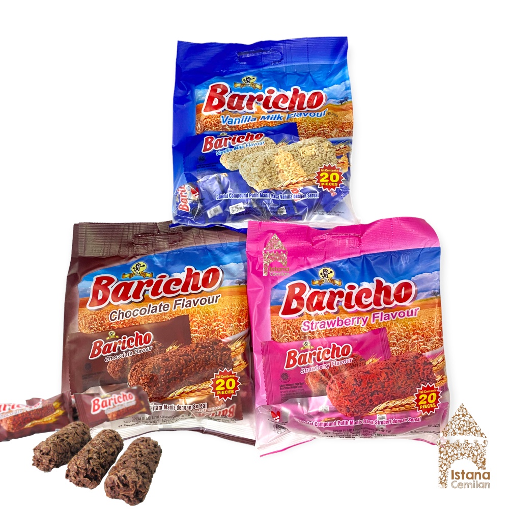 BARICHO Oat Sereal Gandum Cokelat / Strawberry / Vanilla (isi 20 pcs)