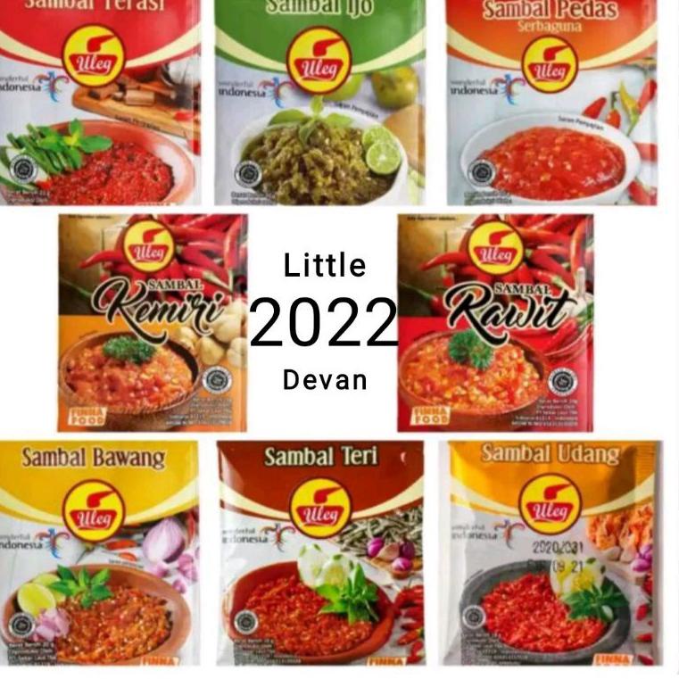 

ㅾ finna sambel uleg terasi teri udang bawang rawit kemiri ijo 20gr x 10 TOP PRODUCT 26H