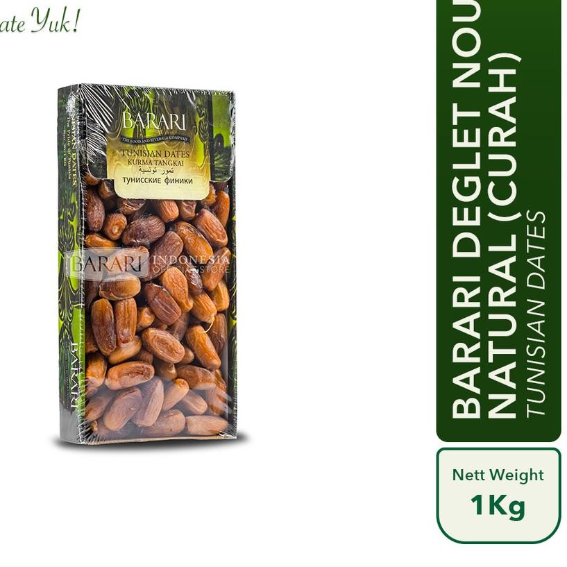 

☊ Kurma Barari Deglet Nour Natural (Curah) 1Kg Tunisia ✱