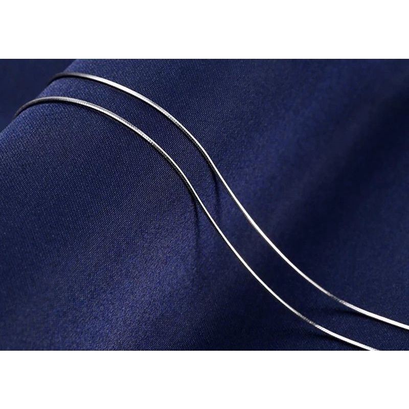 Kalung Silver Rhodium Pria/Wanita Polos