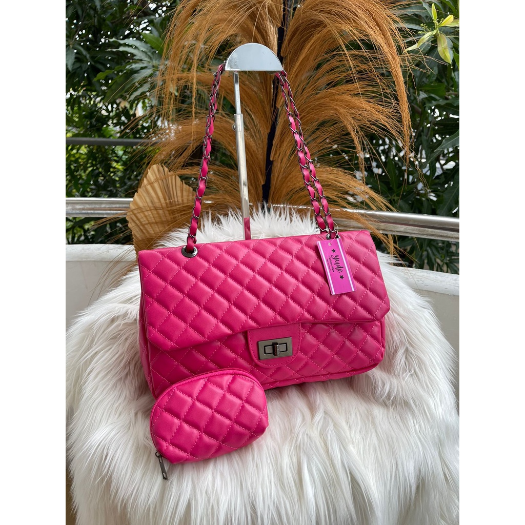 TAS SELEMPANG WANITA YUNI SHARA MAXI FREE POUCH TERBARU UK 30X19 CM