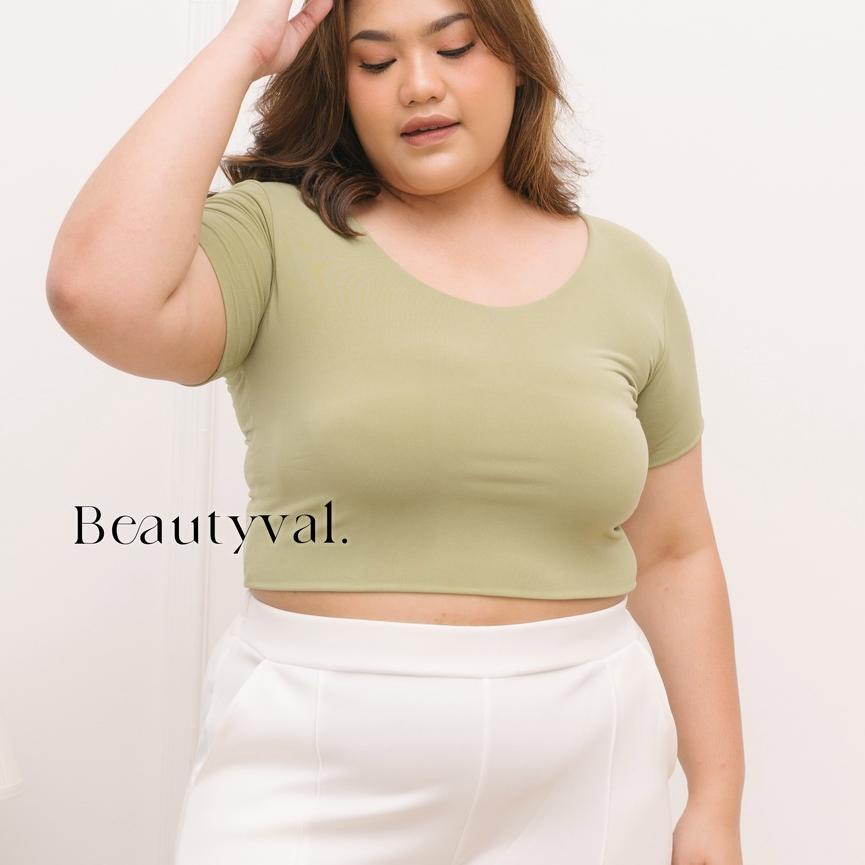 ♫ SQUARE CROP TOP TEE BIG SIZE KAOS CROP CROPTOP JUMBO ➣