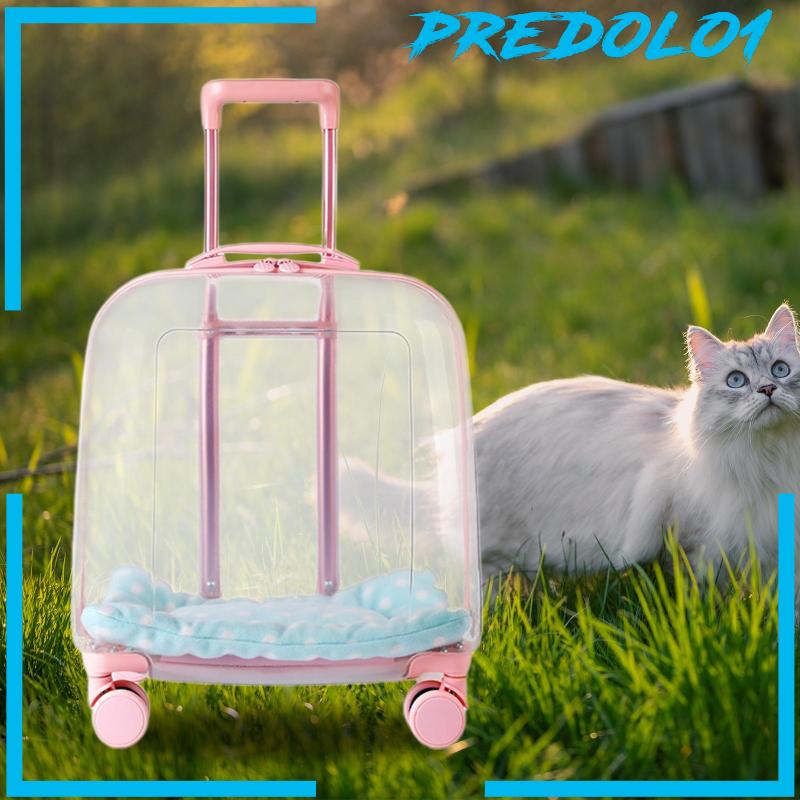 [Predolo1] Troli Kucing Case Anjing Bernapas Hiking Kitten Kitty Tote Pet Rolling Carrier