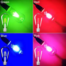 Lampu Bohlam Filamen G45 4WATT Warna Warni 4W Merah Biru Pink HIjau Cocok untuk Fitting Gantung Outdoor