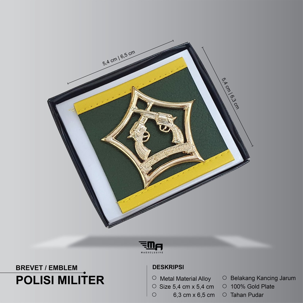 EMBLEM POLISI MILITER PDH BREVET PIN EMBLEM POLISI MILITER