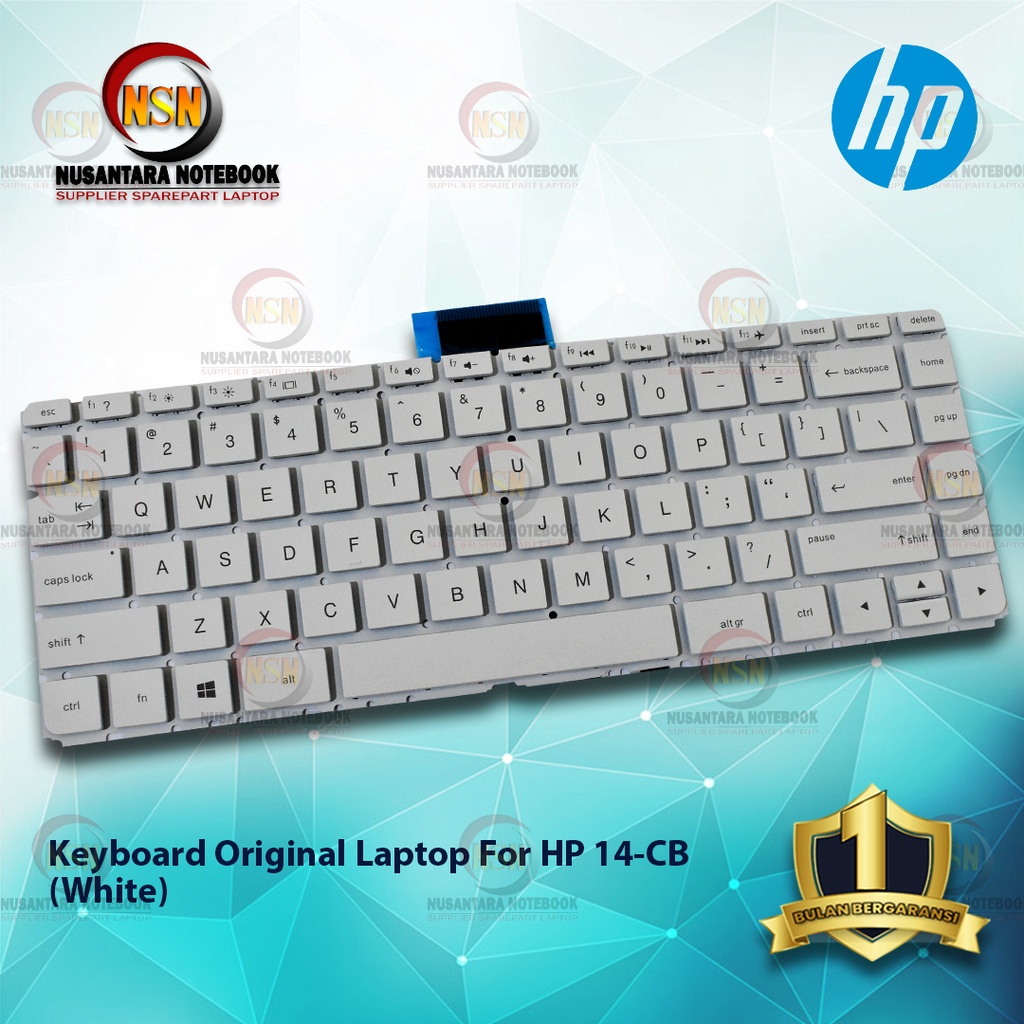 Keyboard Original Laptop For HP 14-CB White