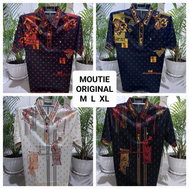 KAOS KOREA MOUTIE ORI BAHAN HALUS LEMBUT PREMIUM KERAH BERMOTIF