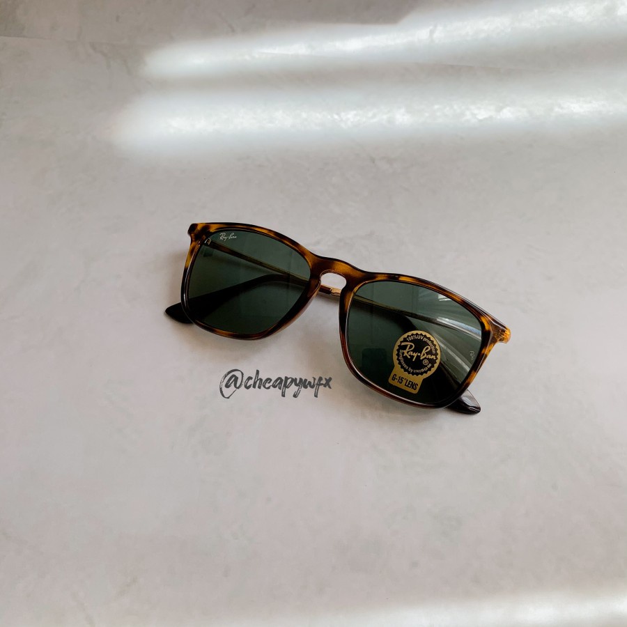 KACAMATA RAYBAN CHRIS TORTOISE GLOSSY LENSA HITAM KACA ORIGINAL