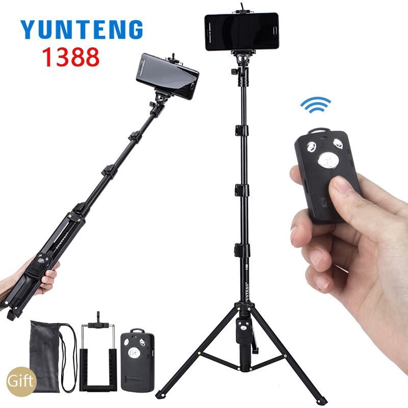 3IN1 Tripod Yunteng 1388  Bluetooth Remote Shutter Portabel Selfie ACC