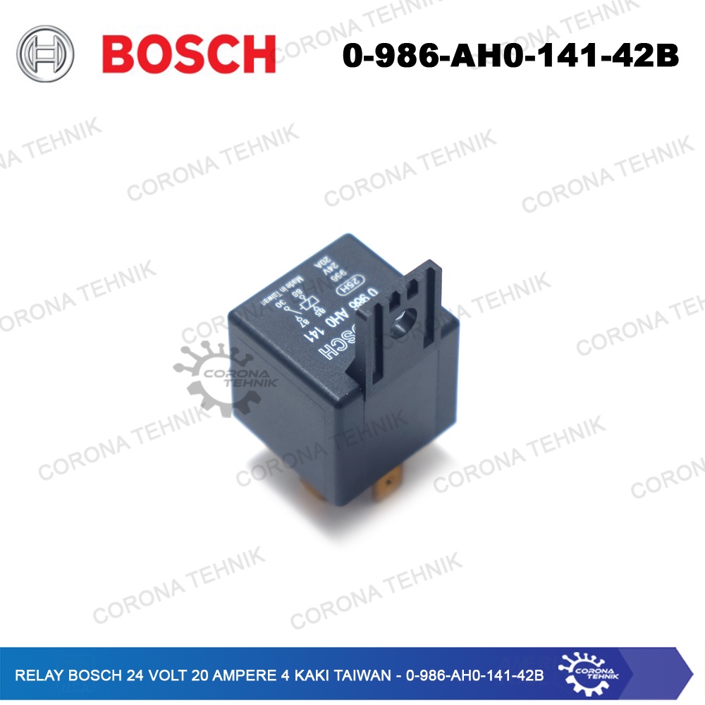 Relay Bosch 24 Volt 20 Ampere 4 Kaki Taiwan - 0-986-AH0-141-42B