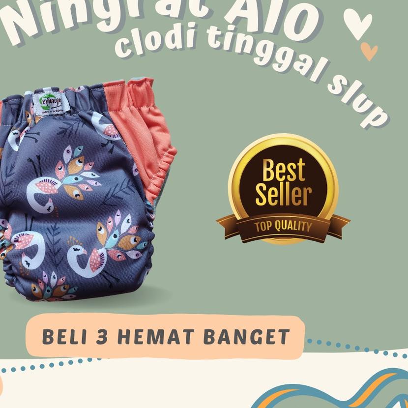 ♝ Popok Kain Bayi Clodi Ningrat AIO Reguler dan Jumbo Cloudy CLody ☊