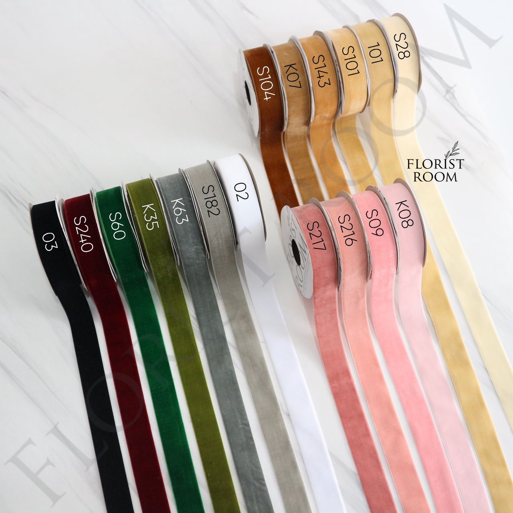 

RK Pita 151010525 2.5cm x 5yard - Velvet Ribbon