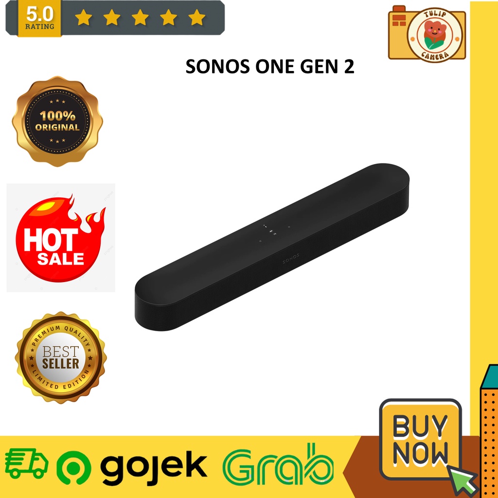 Sonos Beam (Gen 2) Soundbar - Suara Dolby Atmos dan DTS Digital Surround