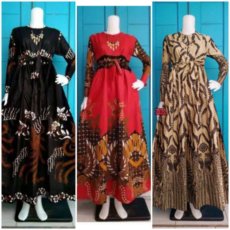 Rizky_collection2 - Gamis Batik Eksklusif Terbaru || Gamis Batik Jumbo Original Pekalongan