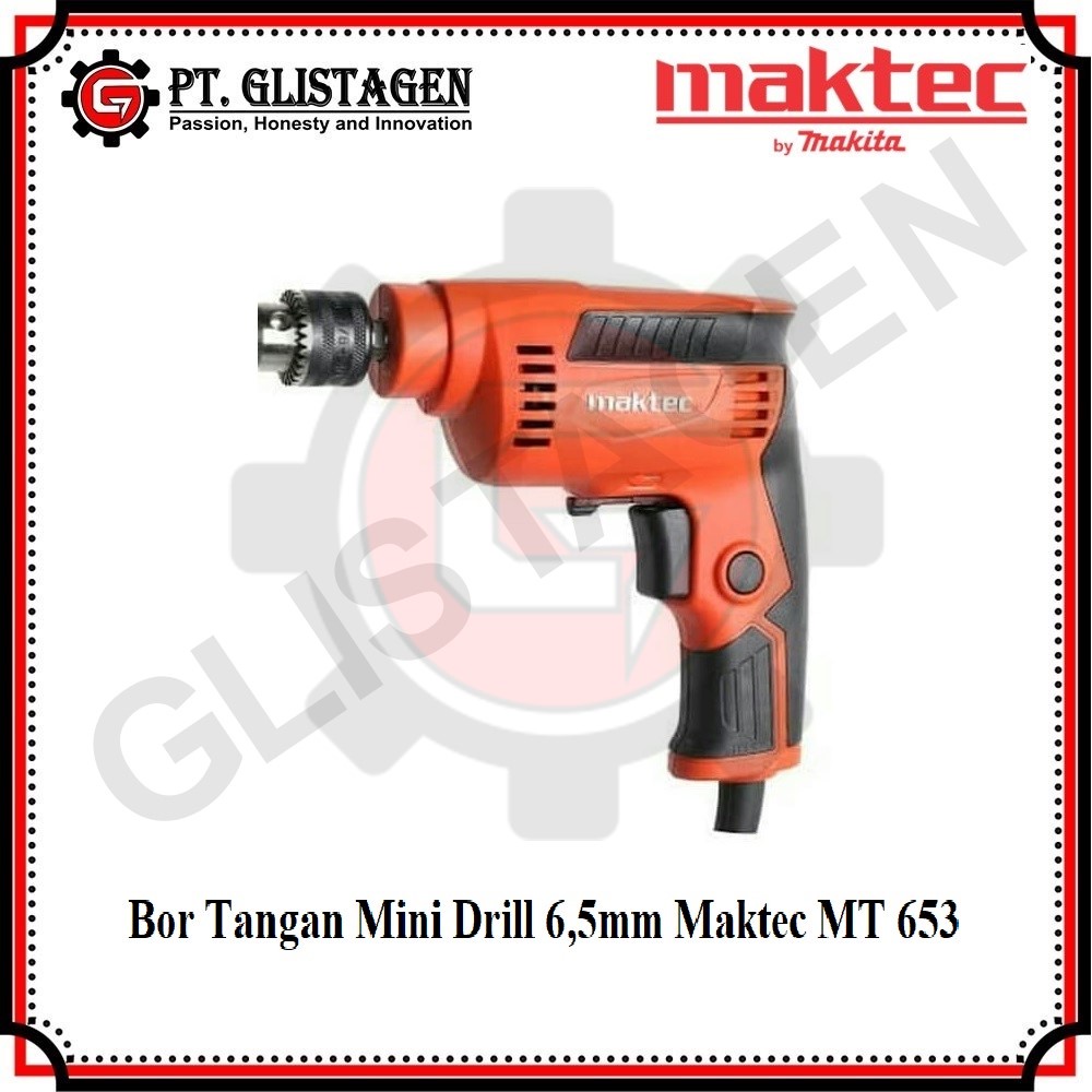 MAKTEC MT653 Bor Tangan Mini Drill 6,5mm (Cocok untuk Gipsum kanopi)