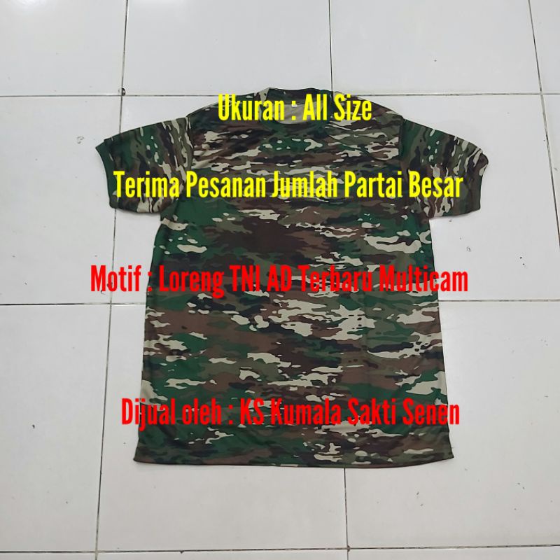 Kaos Loreng Dryfit TNI AD Multicam Terbaru -Kaos Dryfit-Kaos Polos-Kaos Pria-Kaos Dalam-Baju Polos-Topi Loreng-Sabuk