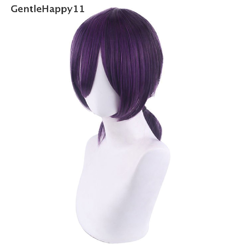 Gentlehappy Chain Man Reze Cosplay Wig Ungu Ponytail Rambut Sintetis Wig Cosplay Props id