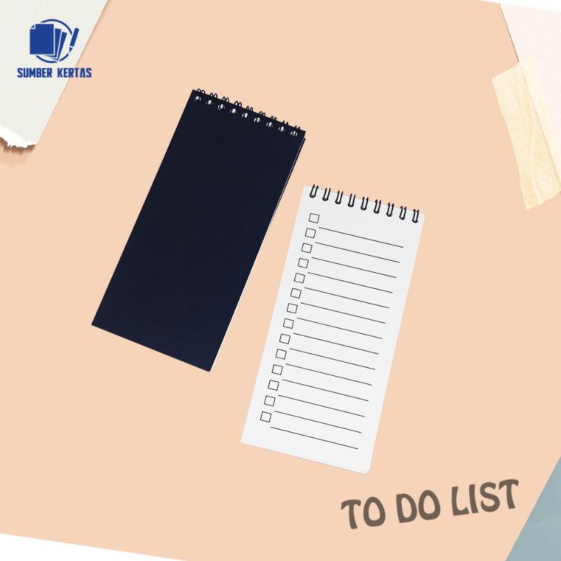 TO DO LIST MEMO NOTEBOOK BLACK COVER