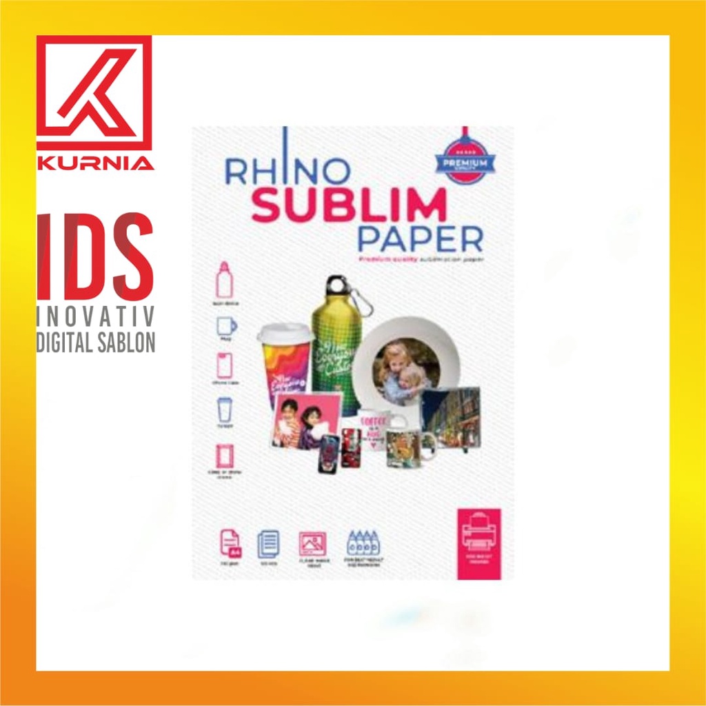

Rhino Kertas Sublim / Transfer Paper Sublim Premium Ukuran A4 - TPS 02