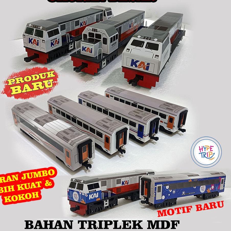 ERV830 Kereta Api Indonesia Mainan lokomotif kereta api kayu $$