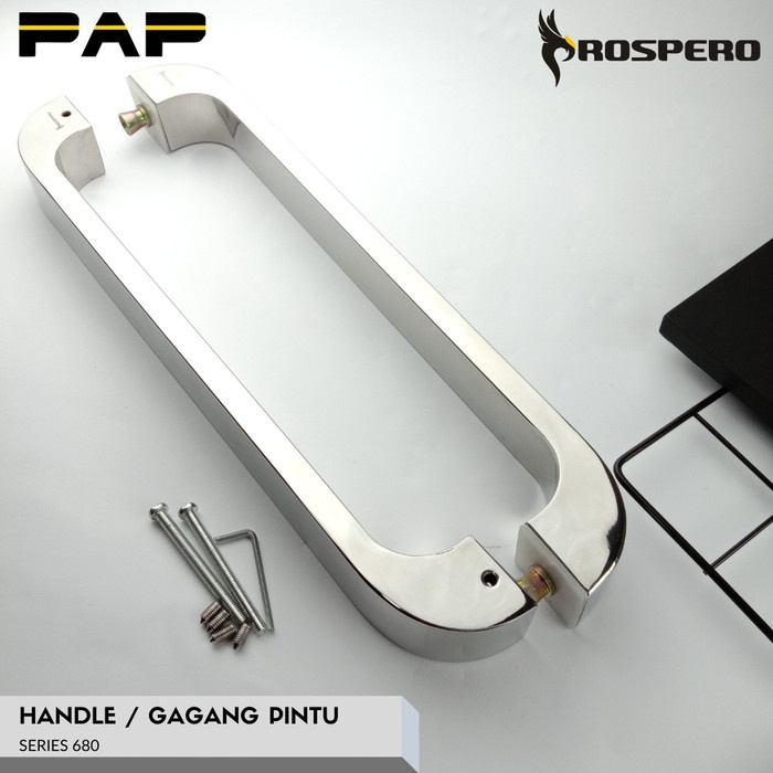 :::::::] Pull Handle Pintu Rumah Gagang Pintu Handel XC 882-Y46 CP SS Prospero