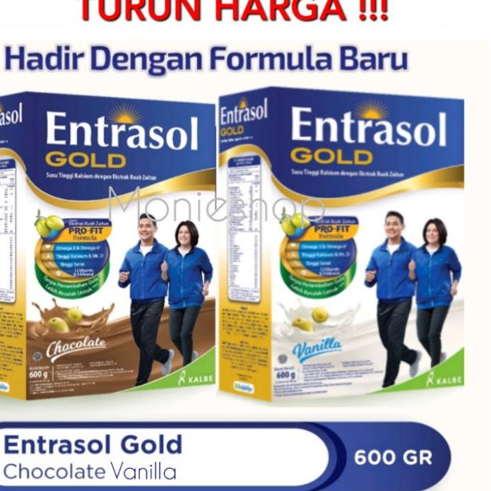 

➥ Entrasol Gold 600gr Coklat/vanila/ Plain Original 350gr/ 185gr ❃