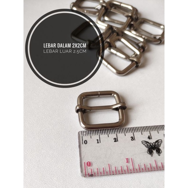 Ring Jalan tas rajut Besi TEBAL / Ring Geser 2pcs