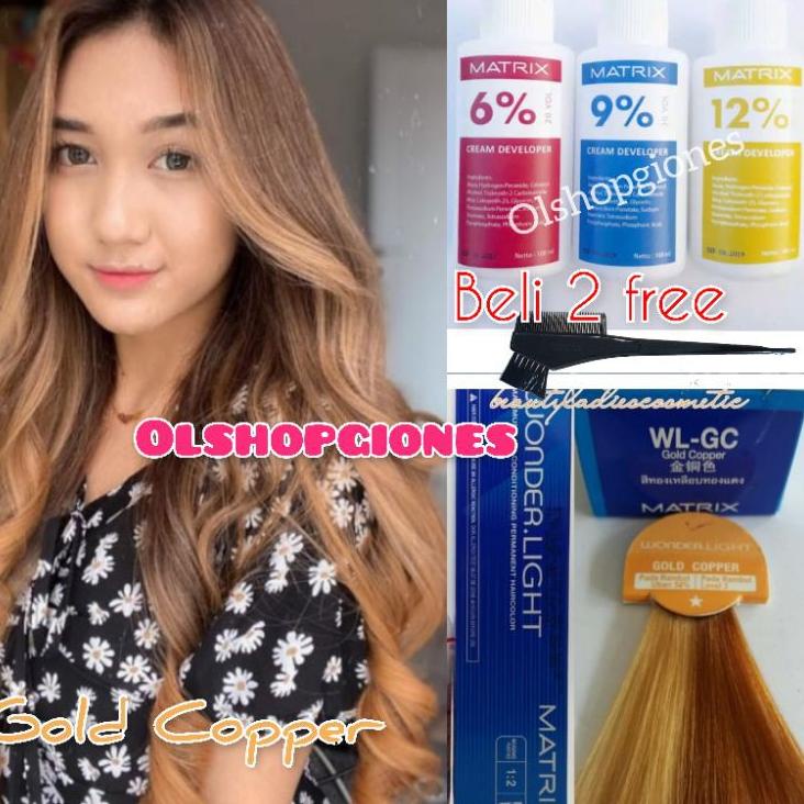 ♝ CAT Matrix Wonderlight Gold Copper WL-GC + oxydant campuran cat rambut wonder light socolor emas ☛