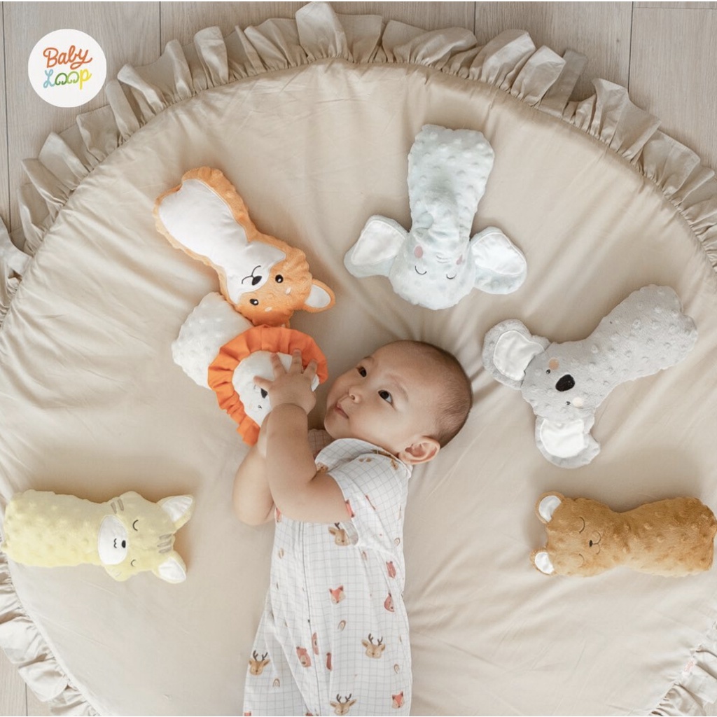 Baby Loop Minky Doll - Boneka BabyLoop Anak Bayi Balita Mink Toddler Soft Textured Cuddle Buddy Aksesoris Dekorasi Kamar Anak Lucu