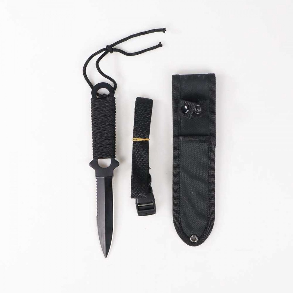 Pisau Tactical Wild Self Defense Outdoor Knife Survival Tool 21Cm