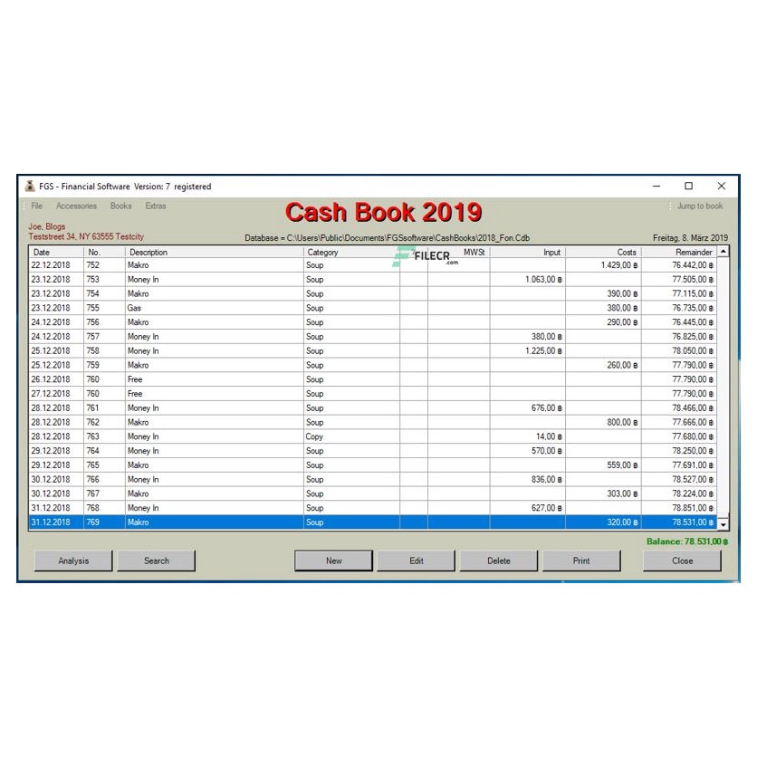 [Full Version] FGS Cashbook Pro Educational Business Lifetime Win OS