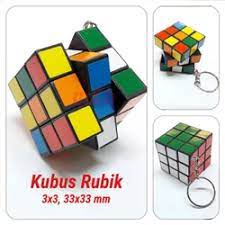 COD ✔️ GANTUNGAN KUNCI RUBIK 3X3 / RUBIK MINI 3CM KEYCHAIN MAINAN PUZZLE ANAK