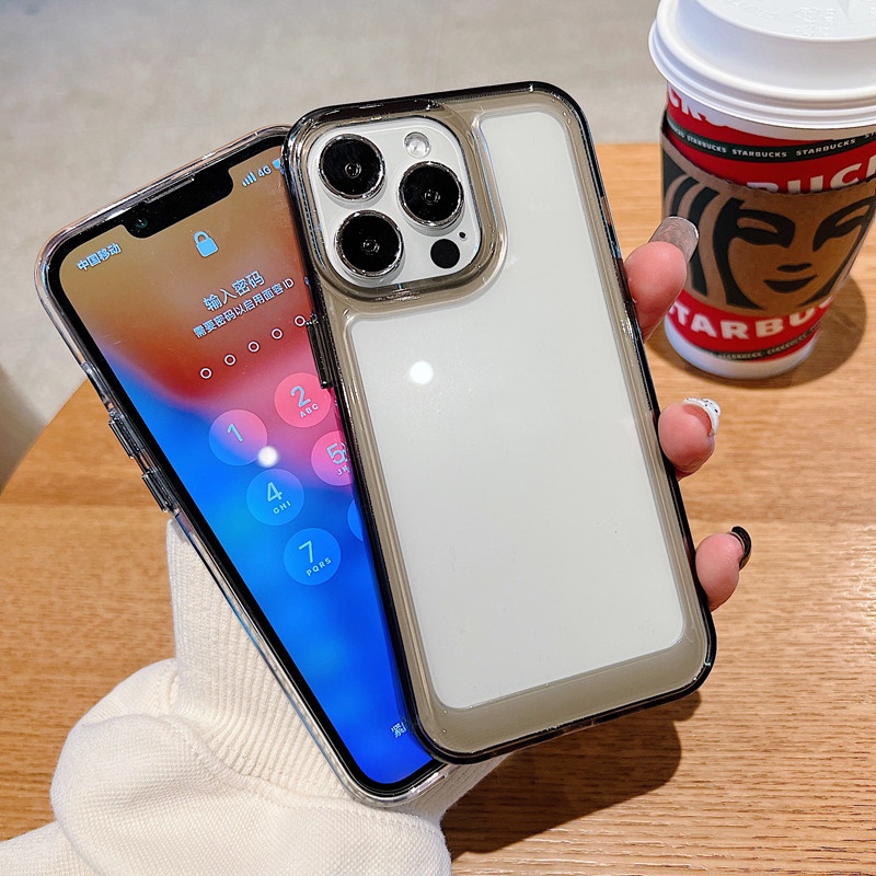 IPHONE Casing Ponsel Ruang Akrilik Deluxe Untuk Iphone14 13 12 11 Pro Max X XS Max XR 7 8 Plus Penutup Belakang Shockproof Canggih