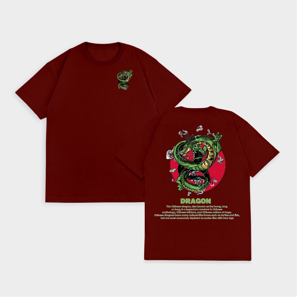 kaos sablon DRAGON CHINA ( S-XXL ) ( Pria & Wanita )