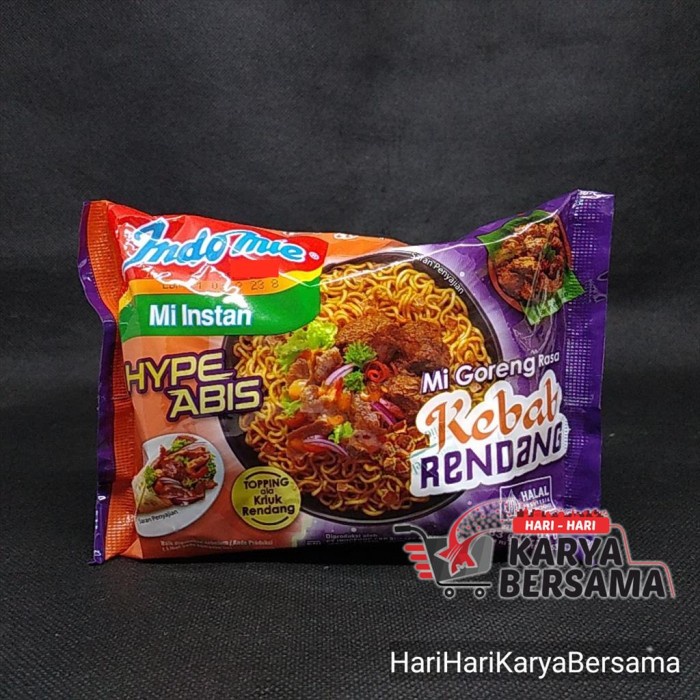 

INDOMIE MI INSTAN HYPE ABIS GORENG RASA KEBAB RENDANG 83GR