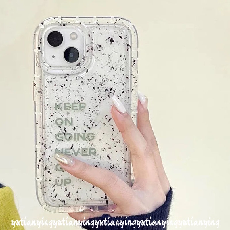 IPHONE Case Kompatibel Untuk Iphone11 12 14 13 Pro Max 7Plus 8Plus XR X 6s 6plus XS Max Airbag Seni Sederhana Pola Tinta Bintik Shockproof Lembut Tpu Penutup Belakang