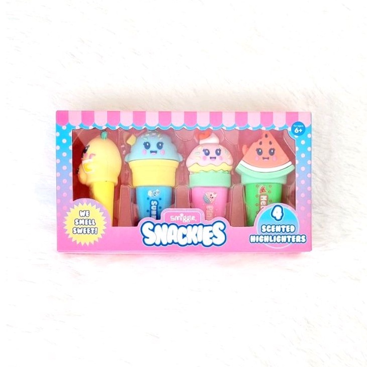 

(ORIGINAL) Smiggle Snackies Highlighter Pack X4 / Stabilo