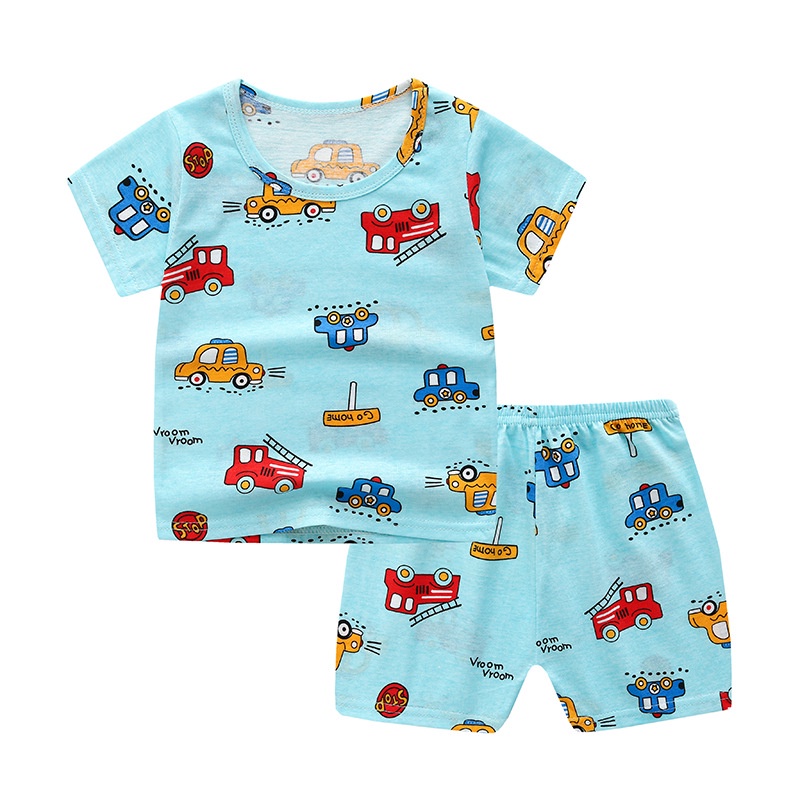 Setelan baju celana anak lengan pendek bahan katun lembut berkualitas harga grosir bisa bayar di tempat