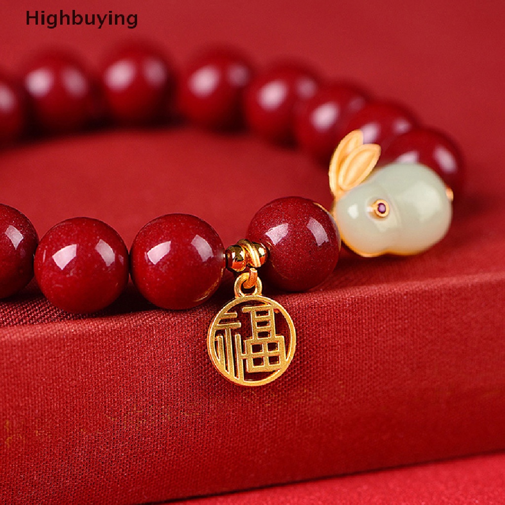 Hbid Fashion Creative Lucky Cinnabar Rabbit Bracelet Vintage Light Handmade Jewelry Bracelet Women's Girls Jewelry Glory