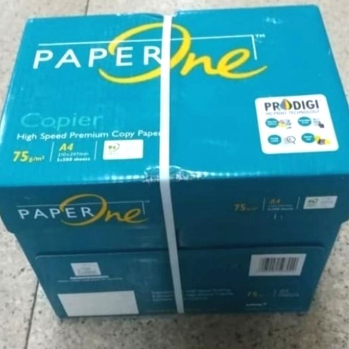 

Terlaris Kertas Hvs A4 75 Gram Paper One 1 Box Isi 5 Rim