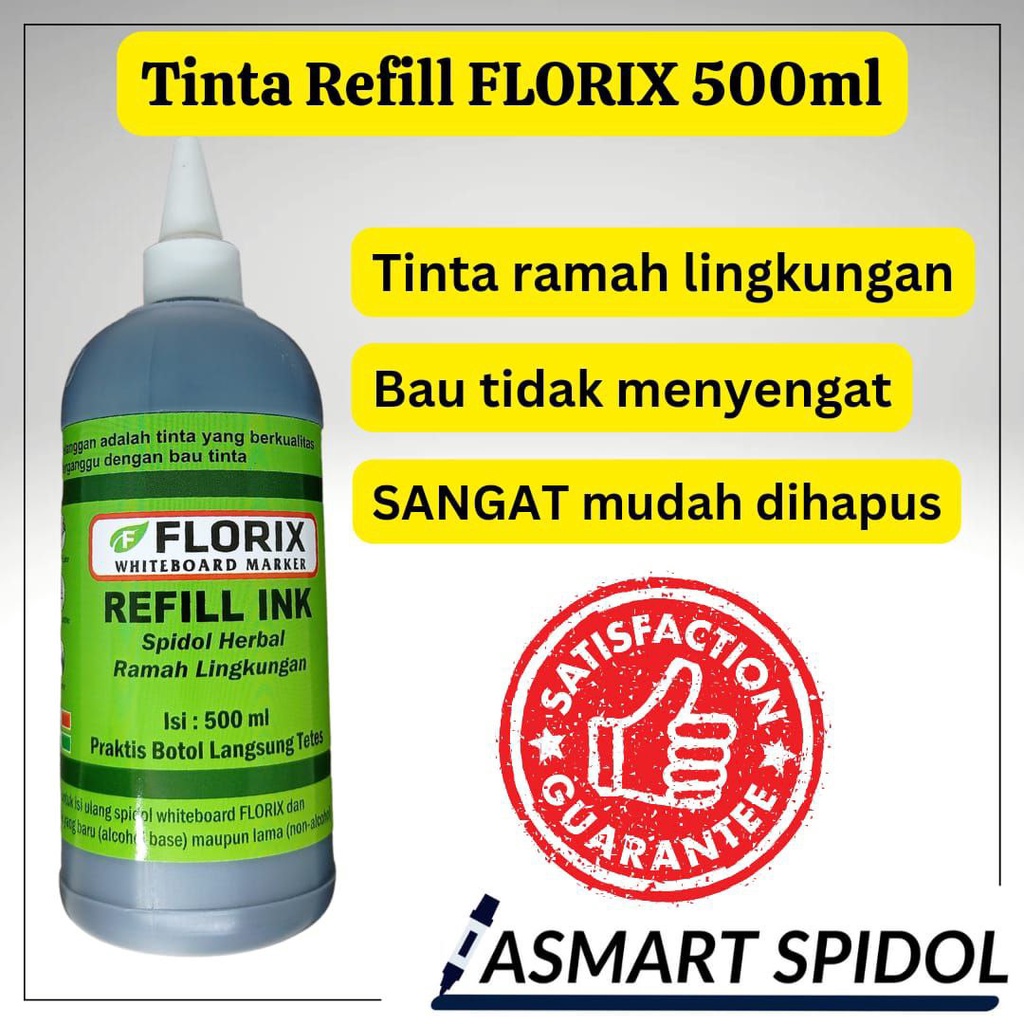 

Tinta Spidol Whiteboard FLORIX 500ml - Tinta Refill Spidol RAMAH LINGKUNGAN