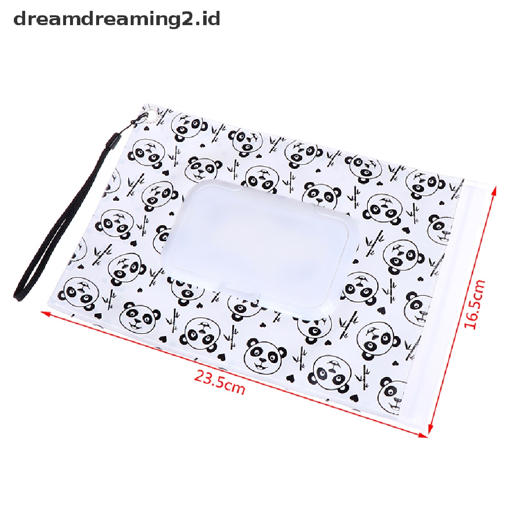 (dream) 16.5 * 23.5 cm EVA Wet Wipe Pouch Travel Wipes Bag Reusable Refillable Wet Wipe Bag.