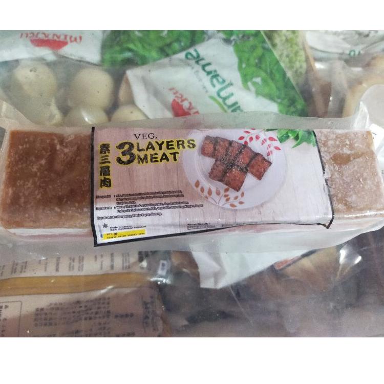 

♠ layer meat 500 gram / daging lapis / Sam can bak Vegetarian